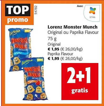 lorenz monster munch original ou paprika flavour