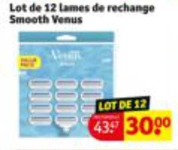 lot de 12 lames de rechange smooth venus