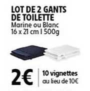 Lot De 2 Gants De Toilette