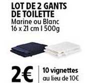 Lot De 2 Gants De Toilette