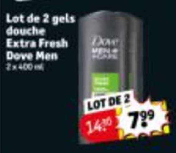 Lot De 2 Gels Douche Extra Fresh Dove Men