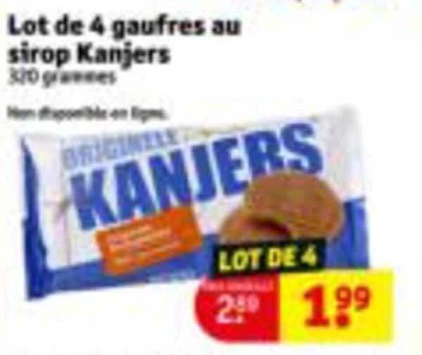 lot de 4 gaufres au sirop kanjers