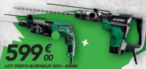 lot perfo-burineur sds+ 40 mm hikoki