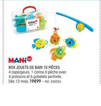 mani bul box jouets de bain 15 pièces