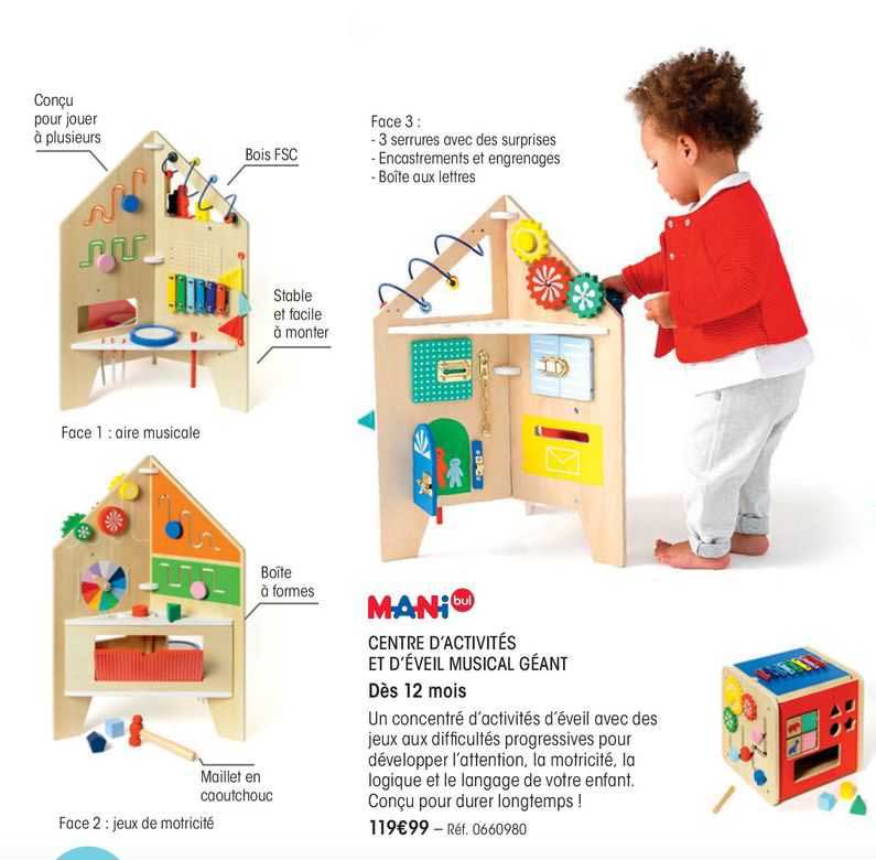 mani centre d'activités et d'éveil musical géant