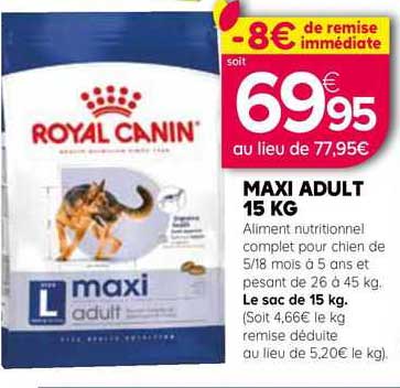 maxi adult 15 kg royal canin