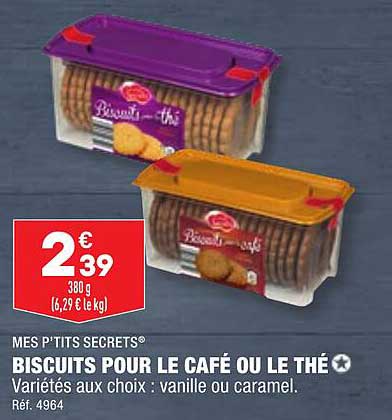 mes p'tits secrets biscuits pour le café ou le thé