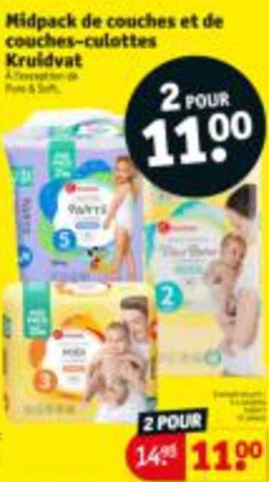 midpack de couches et de couches-culottes kruidvat