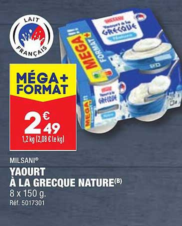 Milsani Yaourt à La Grecque Nature