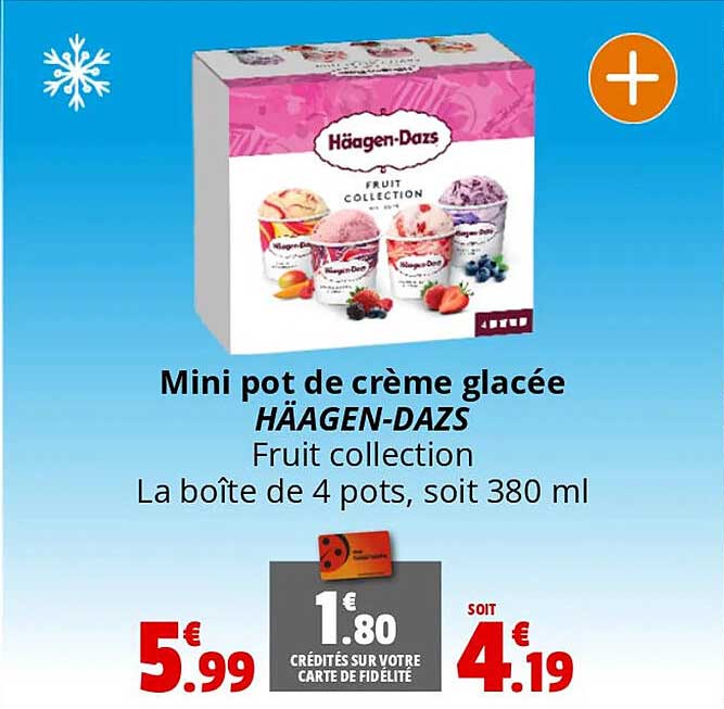 mini pot de crème glacée häagen-dazs