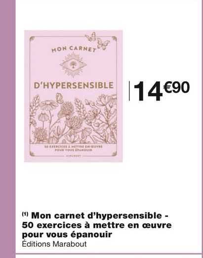 mon carnet d'hypersensible - 50 exercices à mettre en œuvre pour vous épanouir