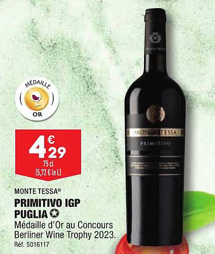 monte tessa primitivo igp puglia