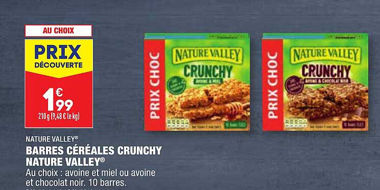 nature valley barres céréales crunchy nature valley