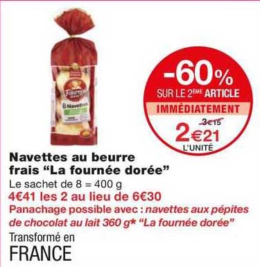 navettes au beurre frais "la fournée dorée"