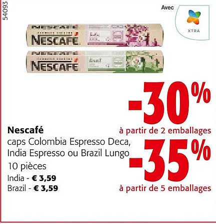 nescafé caps colombia espresso deca india espresso ou brazil lungo