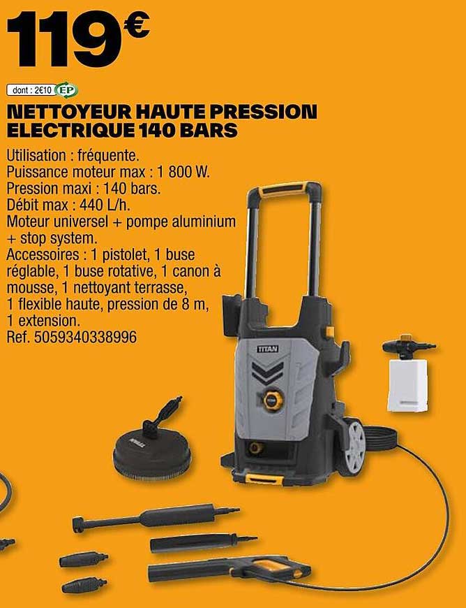 nettoyeur haute pression électrique 140 bars