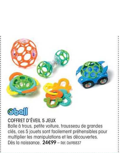oball coffret d'éveil 5 jeux