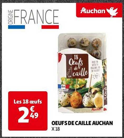 oeufs de caille auchan