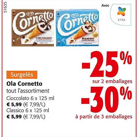 ola cornetto tout l'assortiment