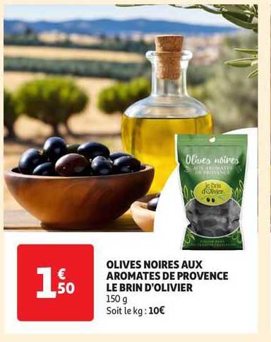 olives noires aux aromates de provence le brin d'olivier