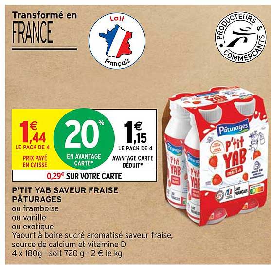 P'tit Yab Saveur Fraise Pâturages