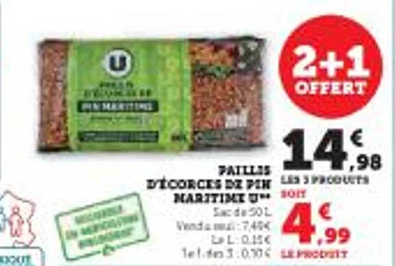 paillis d'écorces de pin maritime u