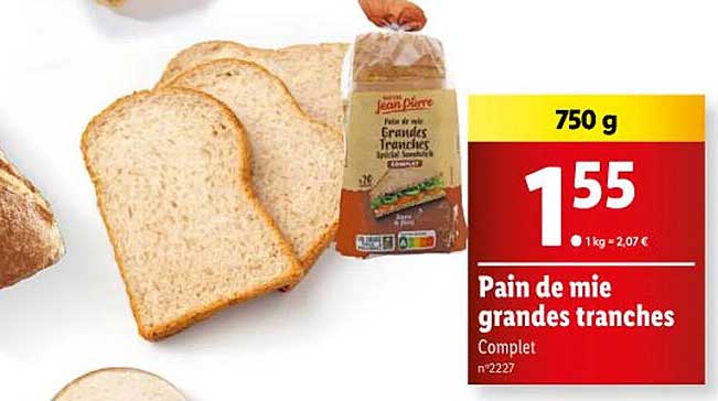 pain de mie grandes tranches