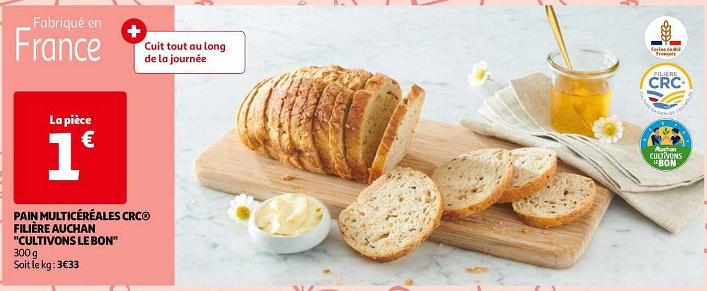 pain multicéréales crc filière auchan "cultivons le bon"