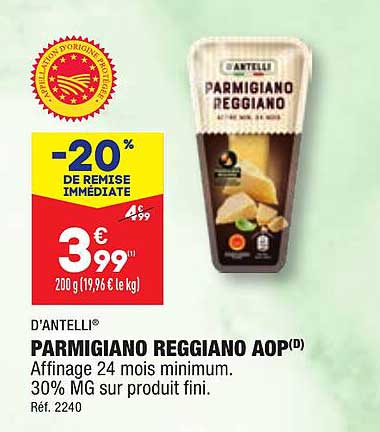 Parmigiano Reggiano Aop D'antelli