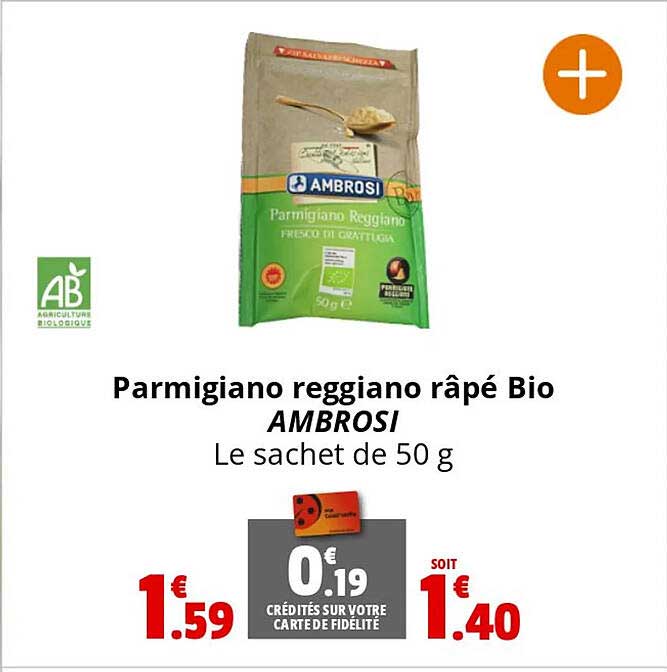 Parmigiano Reggiano Râpé Bio Ambrosi