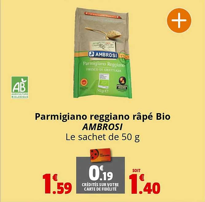 Parmigiano Reggiano Râpé Bio Ambrosi