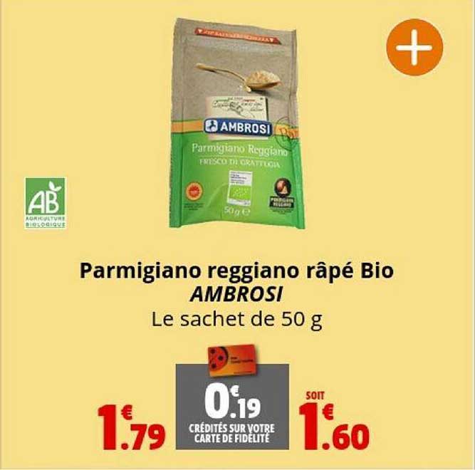 Parmigiano Reggiano Râpé Bio Ambrosi