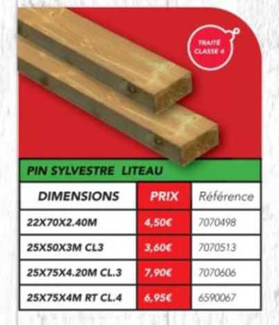 pin sylvestre liteau