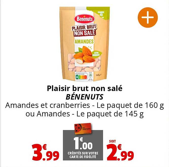 plaisir brut non salé bénenuts