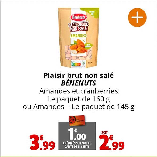 plaisir brut non salé bénenuts