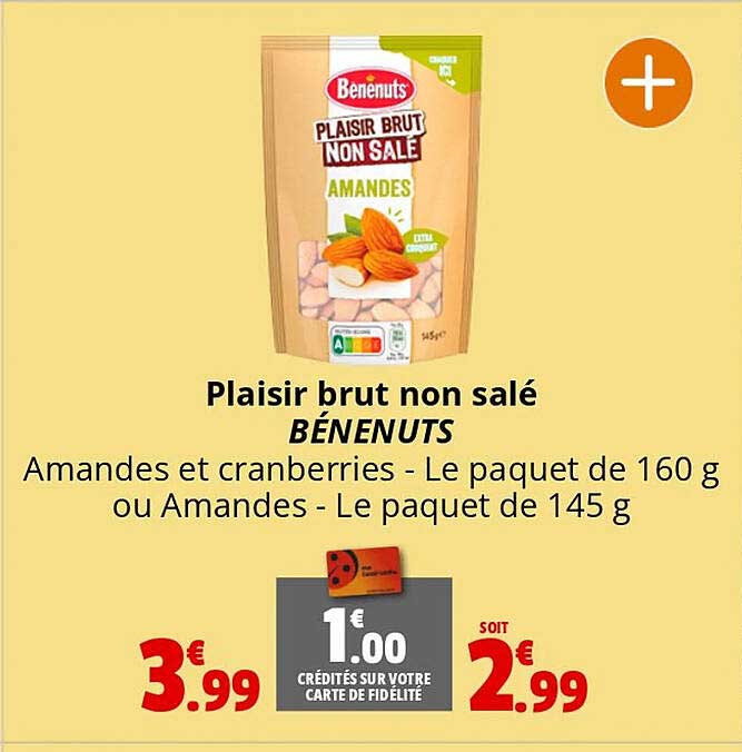 plaisir brut non salé bénenuts