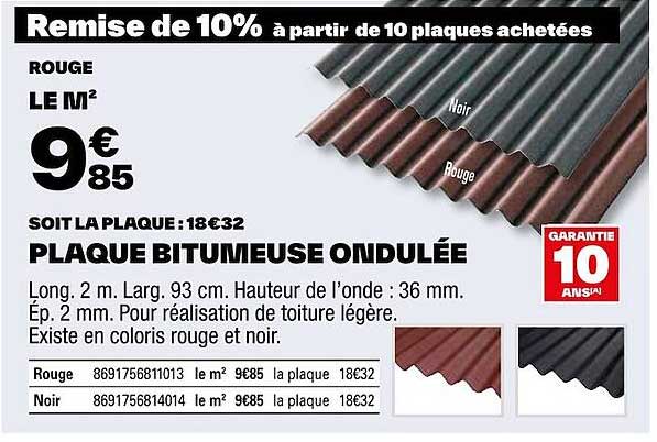 Plaque Bitumeuse Ondulée
