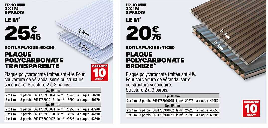 Plaque Polycarbonate Transparente Plaque Polycarbonate Bronze