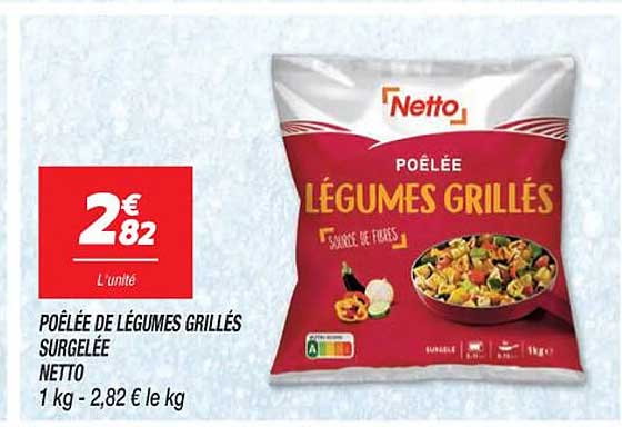 Poêlée De Légumes Grillés Surgelée Netto