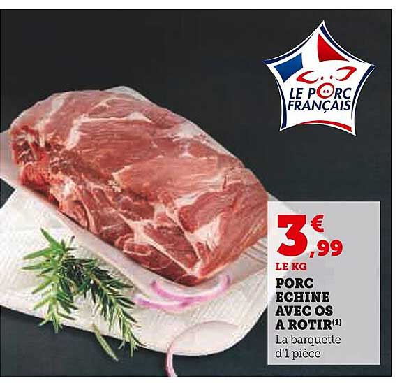 Porc échine Avec Os à Rôtir