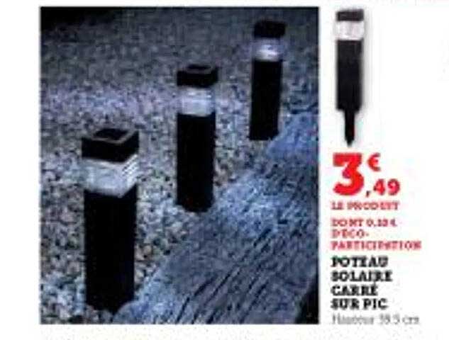 poteau solaire carré sur pic