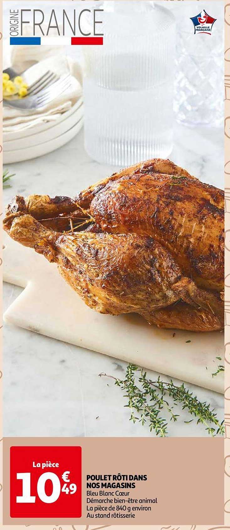 poulet rôti dans nos magasins