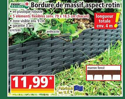 powertec garden bordure de massif aspect rotin