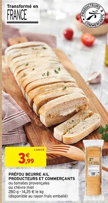 préfou beurre ail producteurs et commerçants