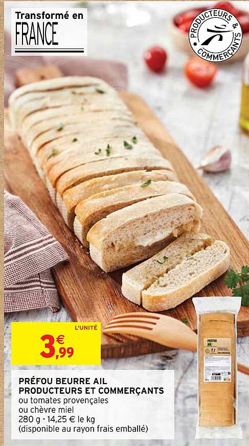 préfou beurre ail producteurs et commerçants