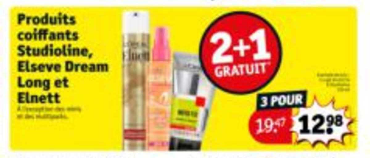 produits coiffants studioline, elseve dream long et elnett