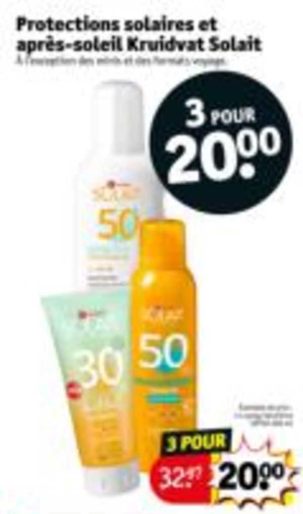 protections solaires et après-soleil kruidvat solait