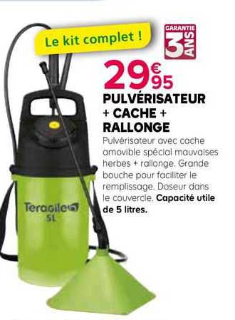 Pulvérisateur + Cache + Rallonge