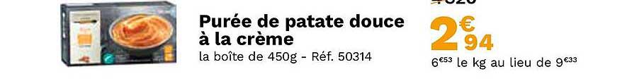 Purée De Patate Douce à La Crème