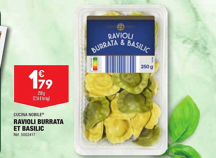 ravioli burrata et basilic cucina nobile